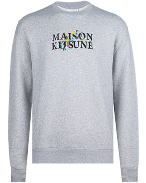 Maison Kitsuné Logo Loop-Over Jumper - Grey