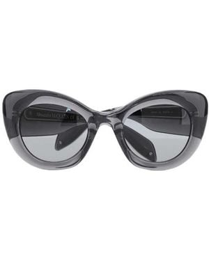 McQueen Eyewear Cat-Eye Frame Sunglasses - Metallic