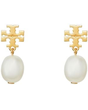 Tory Burch Pearl Earrings - Metallic