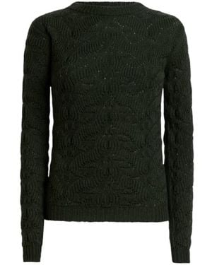 Etro Wool-Blend Sweater With Paisley Detailing - Green