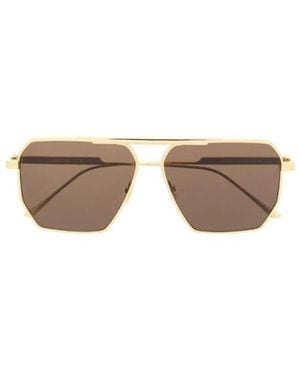 Bottega Veneta Eyewear Pilot Frame Sunglasses - Multicolour