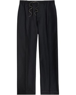 Maison Margiela Drawstring Straight-Leg Pants - Black