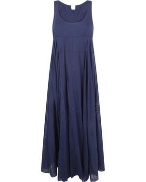 Aspesi Tiered Sleeveless Maxi Dress - Blue