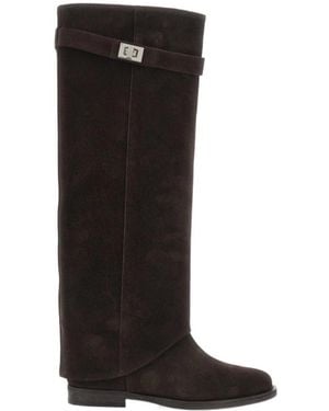 Via Roma 15 Buckle Detail Knee-High Boots - Black