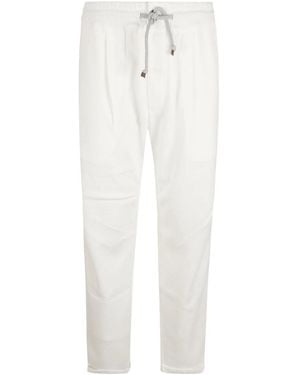 Brunello Cucinelli Logo Joggers - White