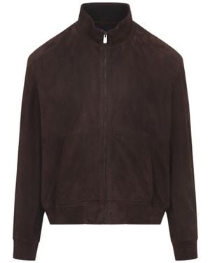 Ralph Lauren Label Zip-Up High Neck Jacket - Brown