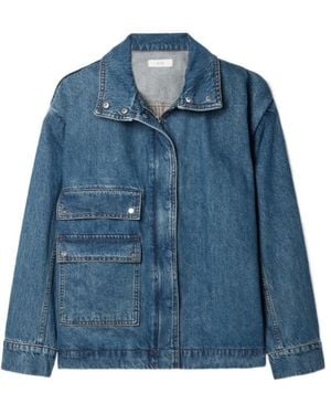 Co. Denim Bomber Jacket - Blue