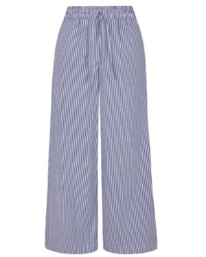 P.A.R.O.S.H. Cashine Striped Wide-Leg Trousers - Purple