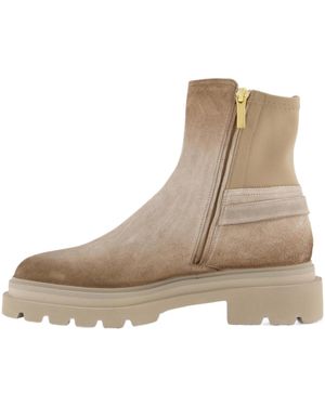 Santoni Buckled Ankle Boots - Natural