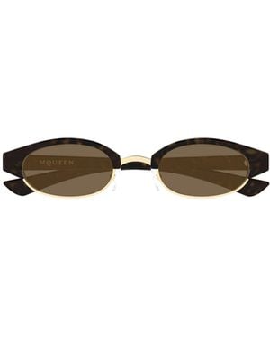McQueen Eyewear Oval Frame Sunglasses - Multicolour
