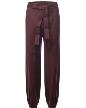 Pinko High-Rise Tapered Pants - Purple