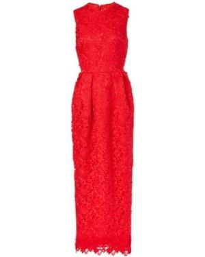 Safiyaa Alani Lace Midi Dress - Red