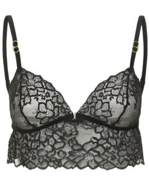 Stella McCartney Lace Lux Soft Cup Bra W/Lace Trim - Gray
