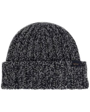 Paul & Shark Ribbed Knit Beanie Hat - Multicolor
