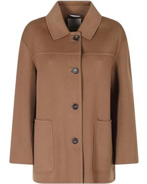 Max Mara 'S Smmgiugno Button-Up Coat - Brown