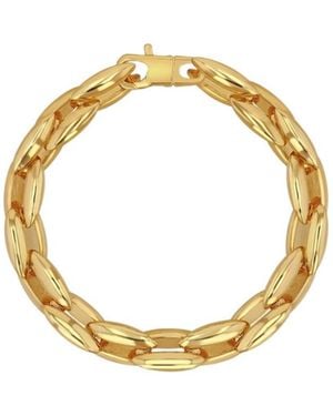 Anine Bing Oval Link Lobster Claw Fastened Bracelet - Metallic