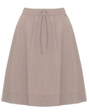 Herno Drawstring A-Line Skirt - Brown