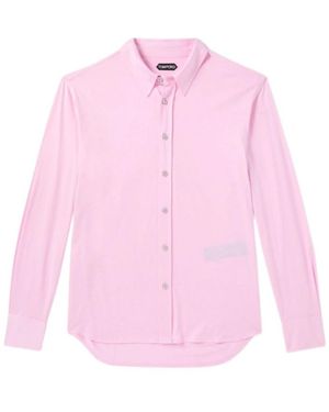Tom Ford Buttoned Bow Pleat Shirt - Pink
