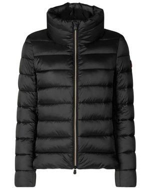 Save The Duck Zip-Up Puffer Jacket - Black