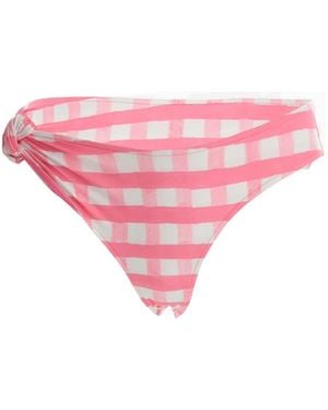 Jacquemus Plaid Pattern Knotted Beachwear - Pink