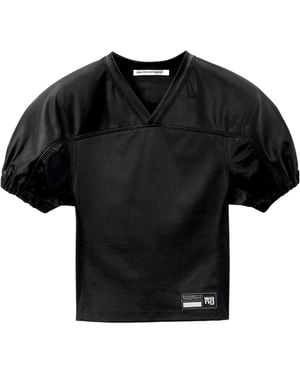 T By Alexander Wang Alexander Wang Padded Football T-Shirt - Black