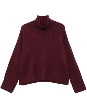Soft Goat Long-Sleeved Jumper - Red