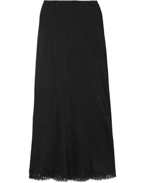 RIXO London Lace-Trimmed Midi Skirt - Black