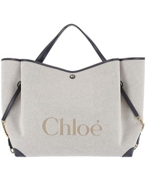 Chloé Large Clover Handbag - Gray