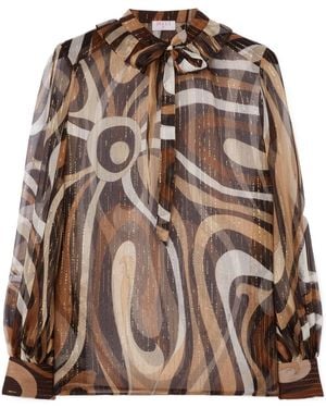 PUCCI Long Sleeve Shirt - Brown