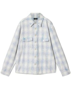 AllSaints Santos Checked Shirt - White