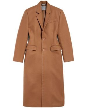 Balenciaga Single-Breasted Coat - Brown