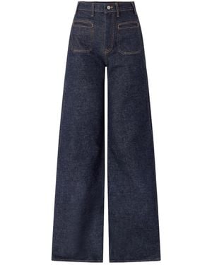 KHAITE Delmonico High-Waisted Wide-Leg Jeans - Blue