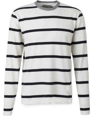 Officine Generale Officine Générale Striped Long Sleeve T-Shirt - White