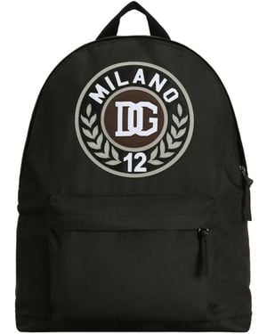 Dolce & Gabbana Logo-Patch Backpack - Black