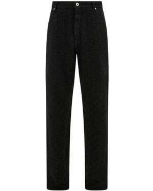 Ferragamo Ferragamo Monogram Five Pocket Trousers - Black