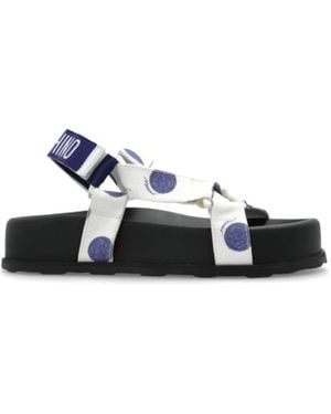 Moschino Dot-Printed Sandals - Blue