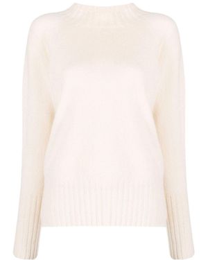 Drumohr Ribbed Lambswool Jumper - White
