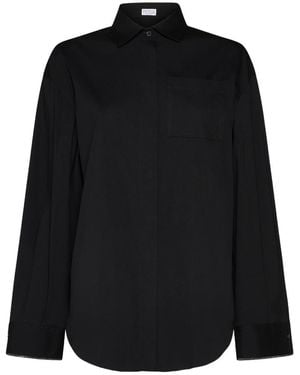 Brunello Cucinelli Collared Buttoned Shirt - Black