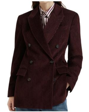 Brunello Cucinelli Cotton Corduroy Blazer With Monili - Brown