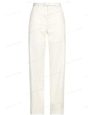 MM6 by Maison Margiela Solidcolor Straightleg Trousers - White