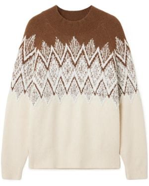 Varley Siren Fair Isle Knitted Sweater - Natural