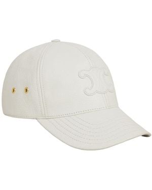 Celine Triomphe Baseball Cap - White