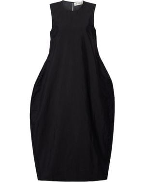 Rohe Linen And Silk-Blend Midi Dress - Black