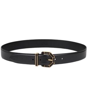Etro Geometric-Buckle Belt - White