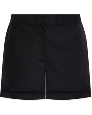 Theory Eyelet-Detail Poplin Shorts - Black