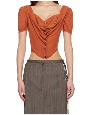 Vivienne Westwood Button Draped Knitwear - Brown