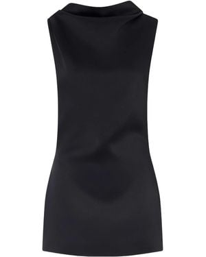 KHAITE Crepe Mini Dress - Black