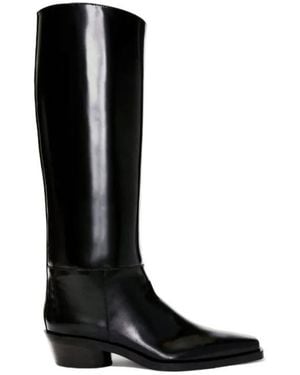 Proenza Schouler Bronco Knee-High Leather Boots - Black