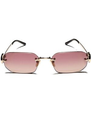 Gucci Eyewear Rectangular-Frame Sunglasses - Pink