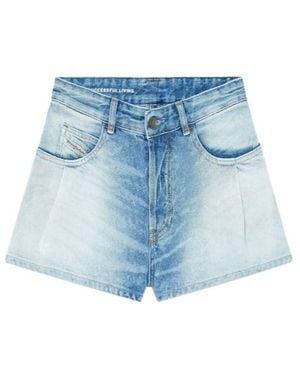 DIESEL De Khelz B Denim Shorts - Blue
